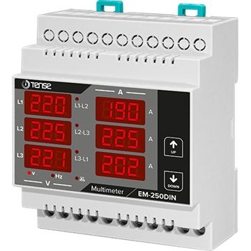 DIN rail multimeter (250 A direct)